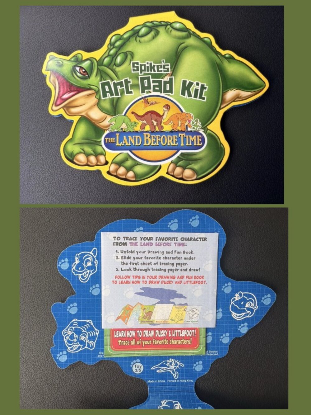 NWT Wendy's Kids Meal The Land Before Time Spike's Art Pad Vintage 2003